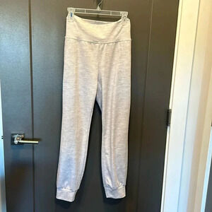 RACHEL ZOE LARGE SWEAT/JOGGERS POCKETS GREY WITH PURPLE   POLYESTER SPANDEX MIX